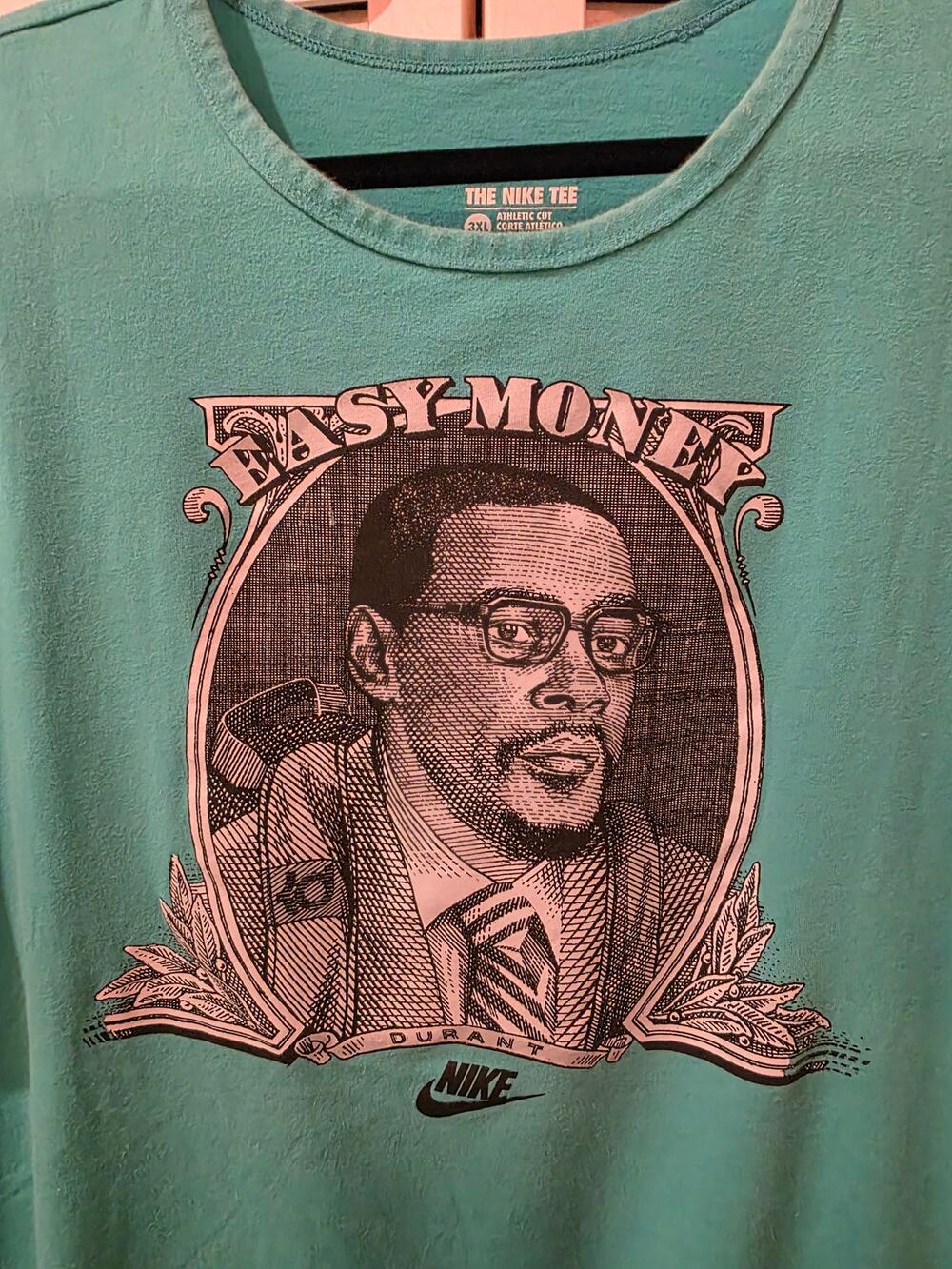 Nike Kevin Durant "Easy Money" Men's sz 3XL Teal Graphic Tee